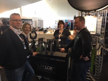 Making Friends with the guys on the LiteLok stand. 